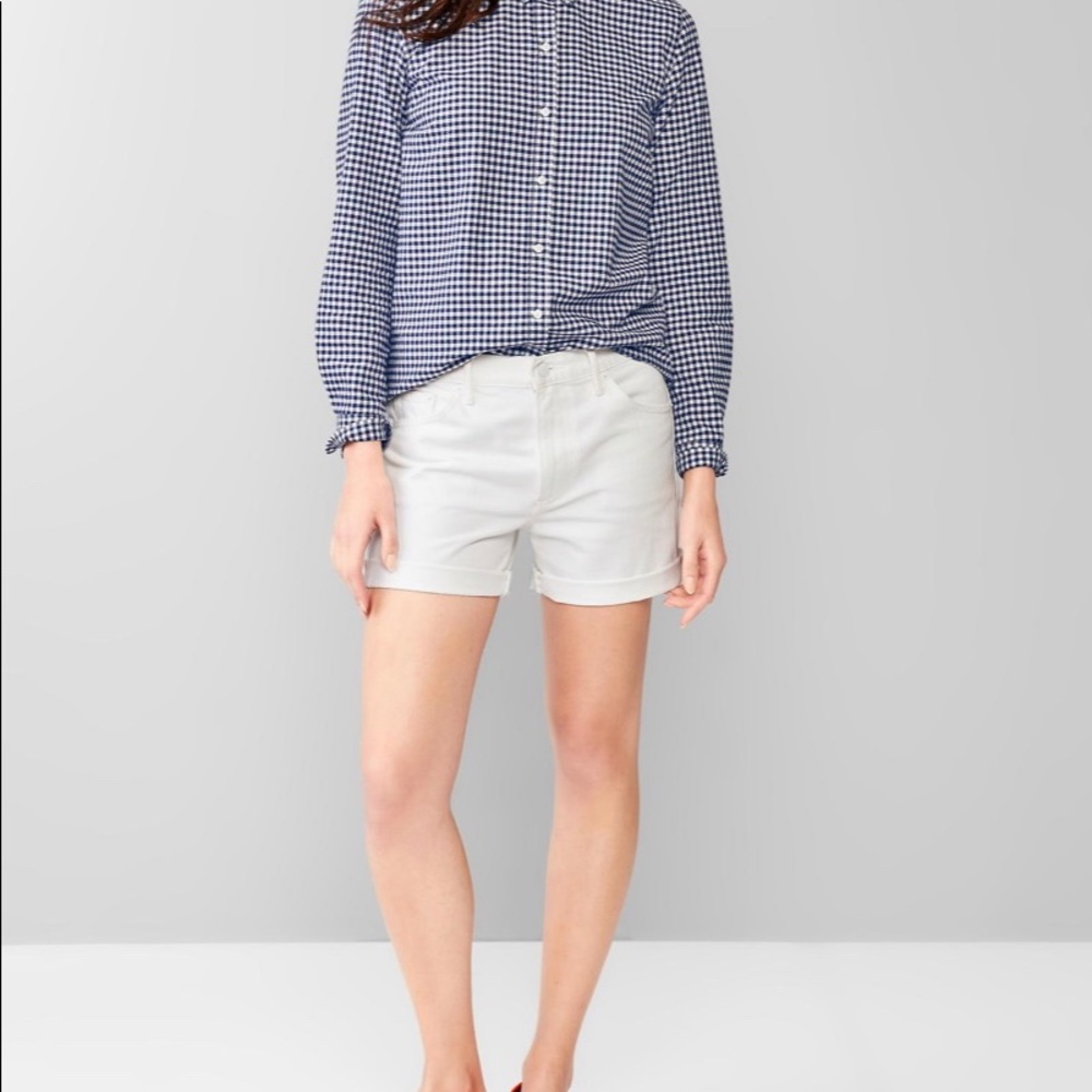 [Gap White Denim Shorts]